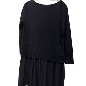cos draped bubble midi dress COS | Dresses | Cos Draped Bubble Midi Dress Black Silk Blend Size
